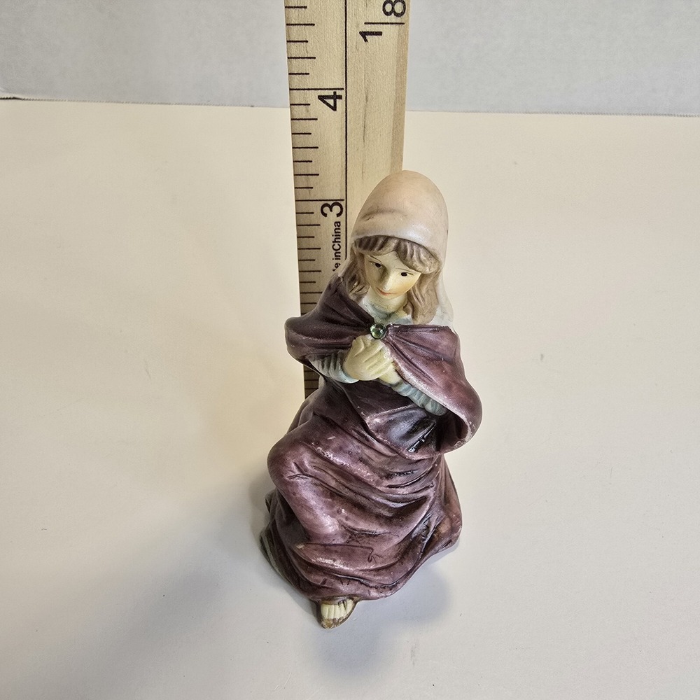 Nativity Set Porcelain Mother Mary Figure Replacement Part Vintage - Picture 7 of 7